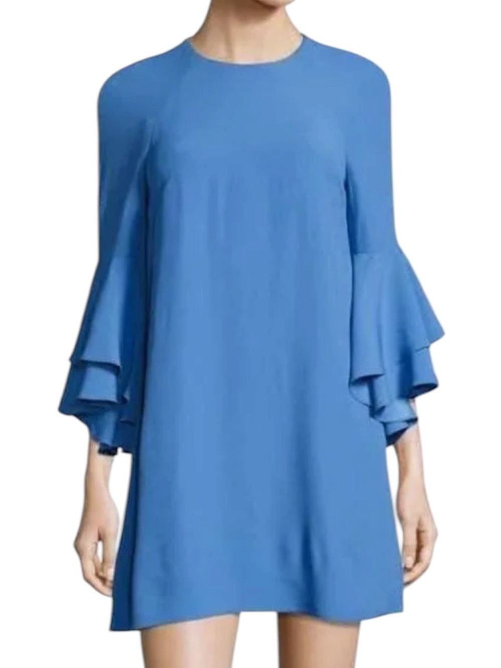 ALEXIS blue Melany ruffle-sleeve mini dress size L